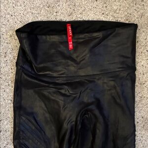 Spanx Motto Black Biker Style Pants.
